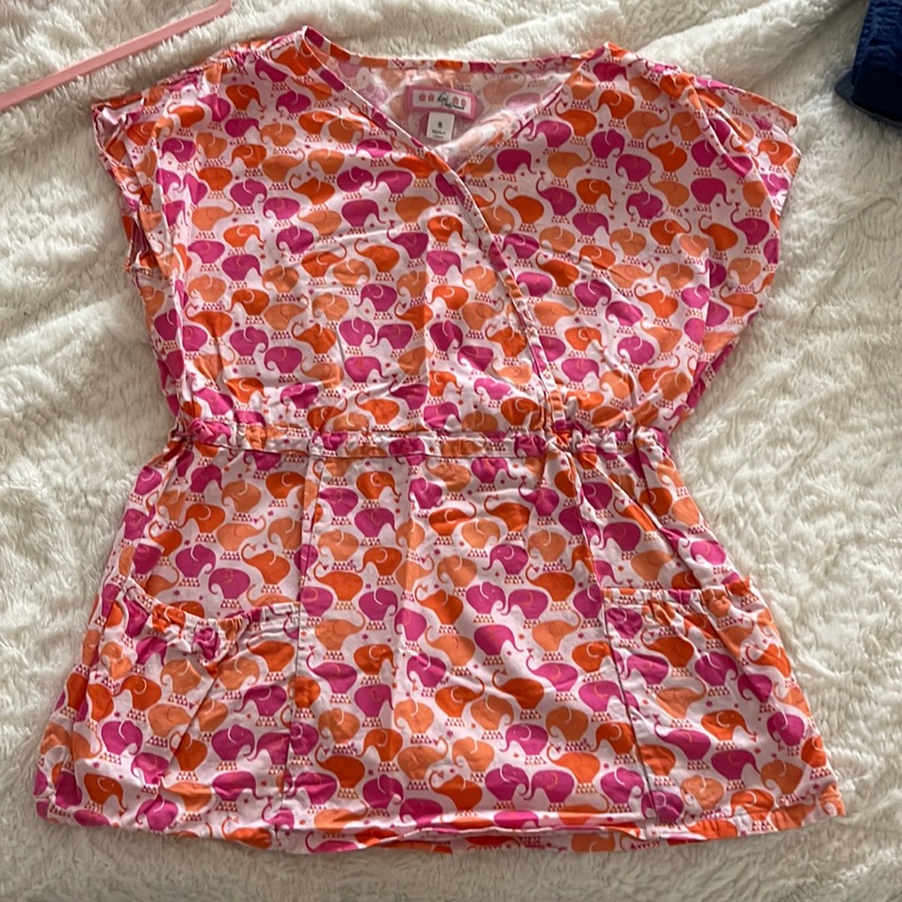 Koi Babydoll Scrub Top Size Small